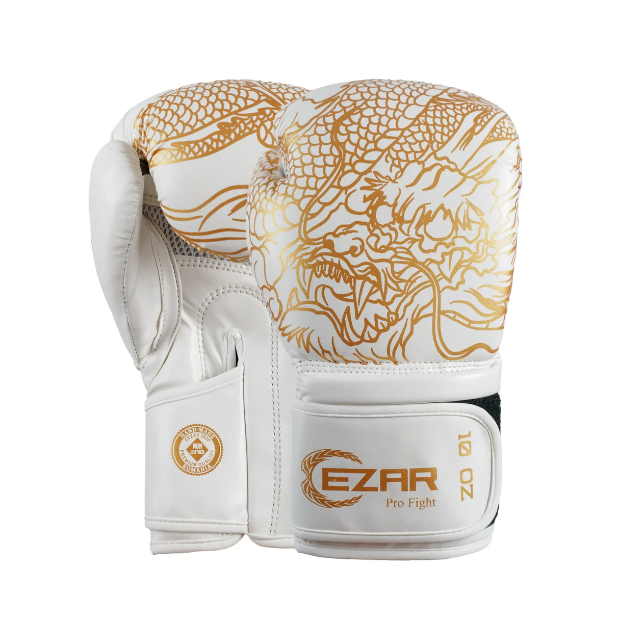 Mănuși de box Eco Basic Dragon, piele ecologică, albe, BOXEBD-W 1