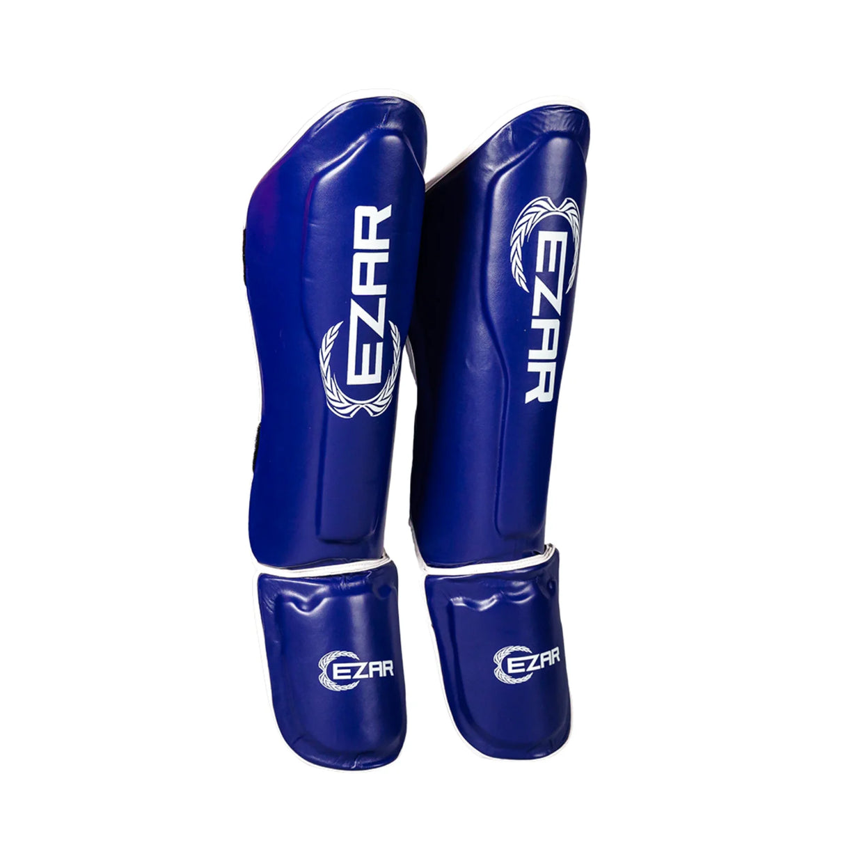 Tibiere protecție Eco Basic, piele ecologică, albastre, TBEB-BL 1