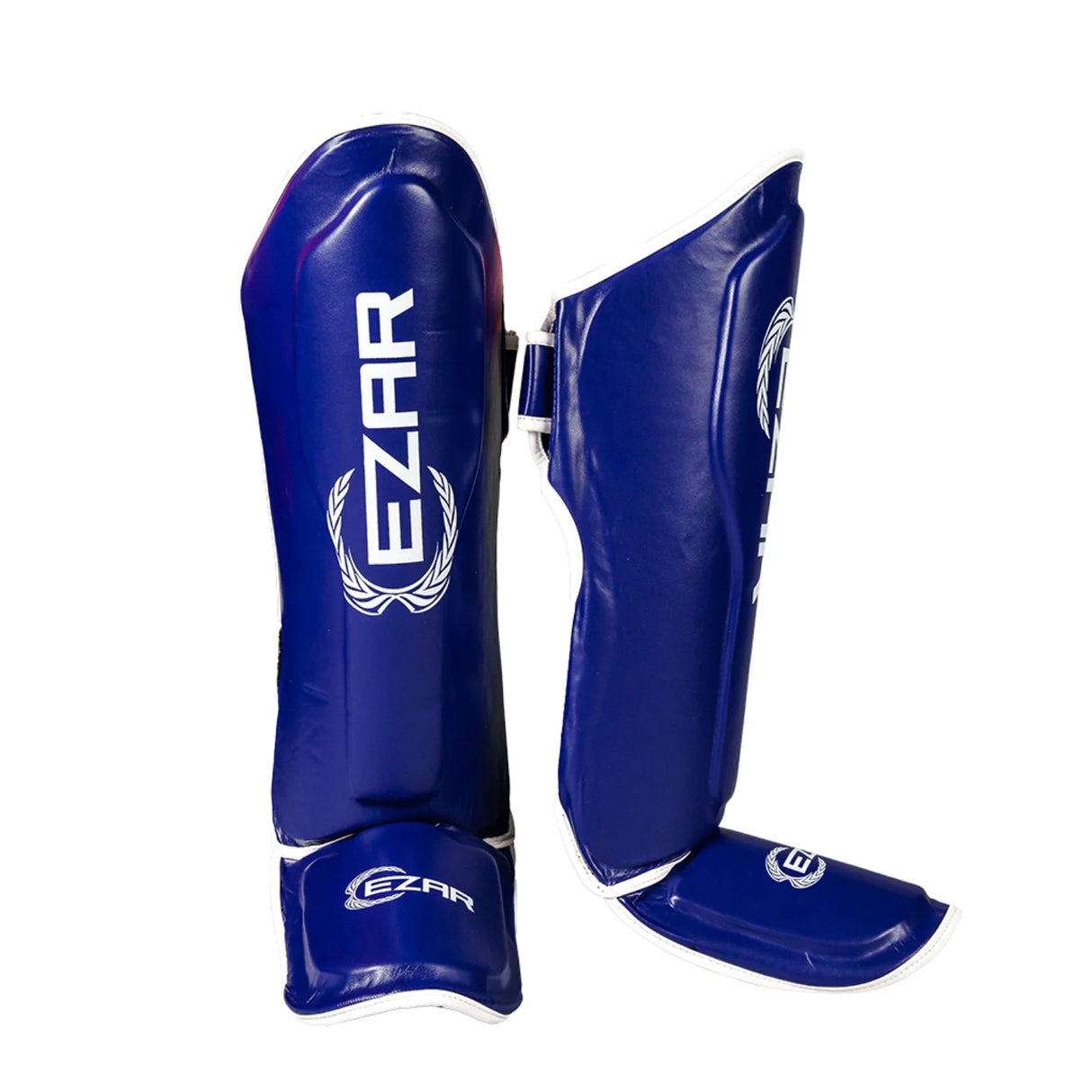 Tibiere protecție Eco Basic, piele ecologică, albastre, TBEB-BL 2