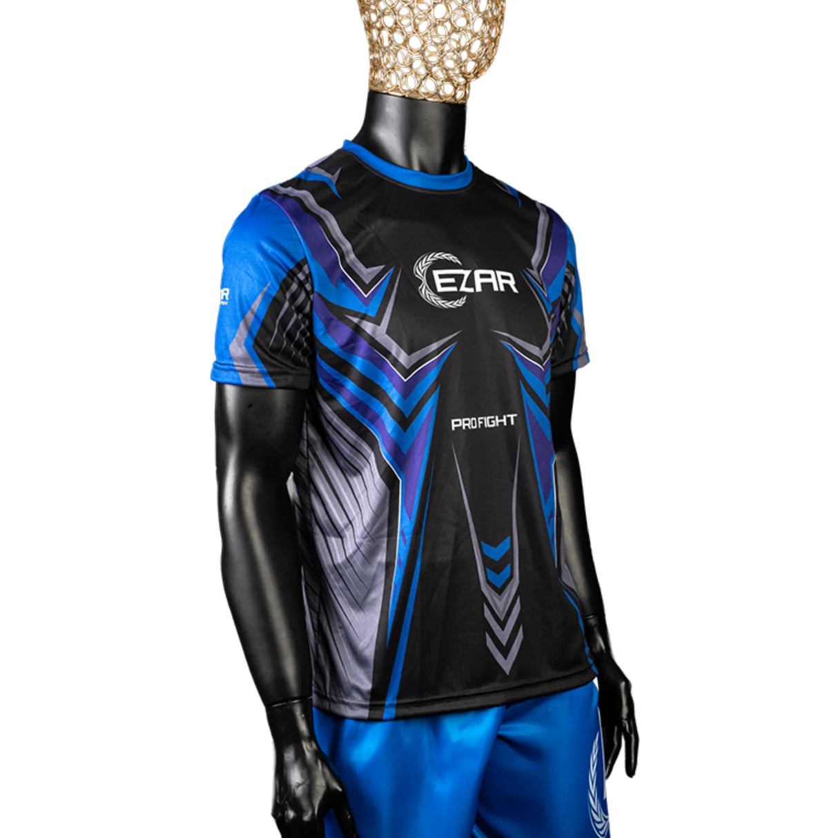 Tricou antrenament box și kickboxing, Cezar PRO Fight, albastru, TRIBK-A 2