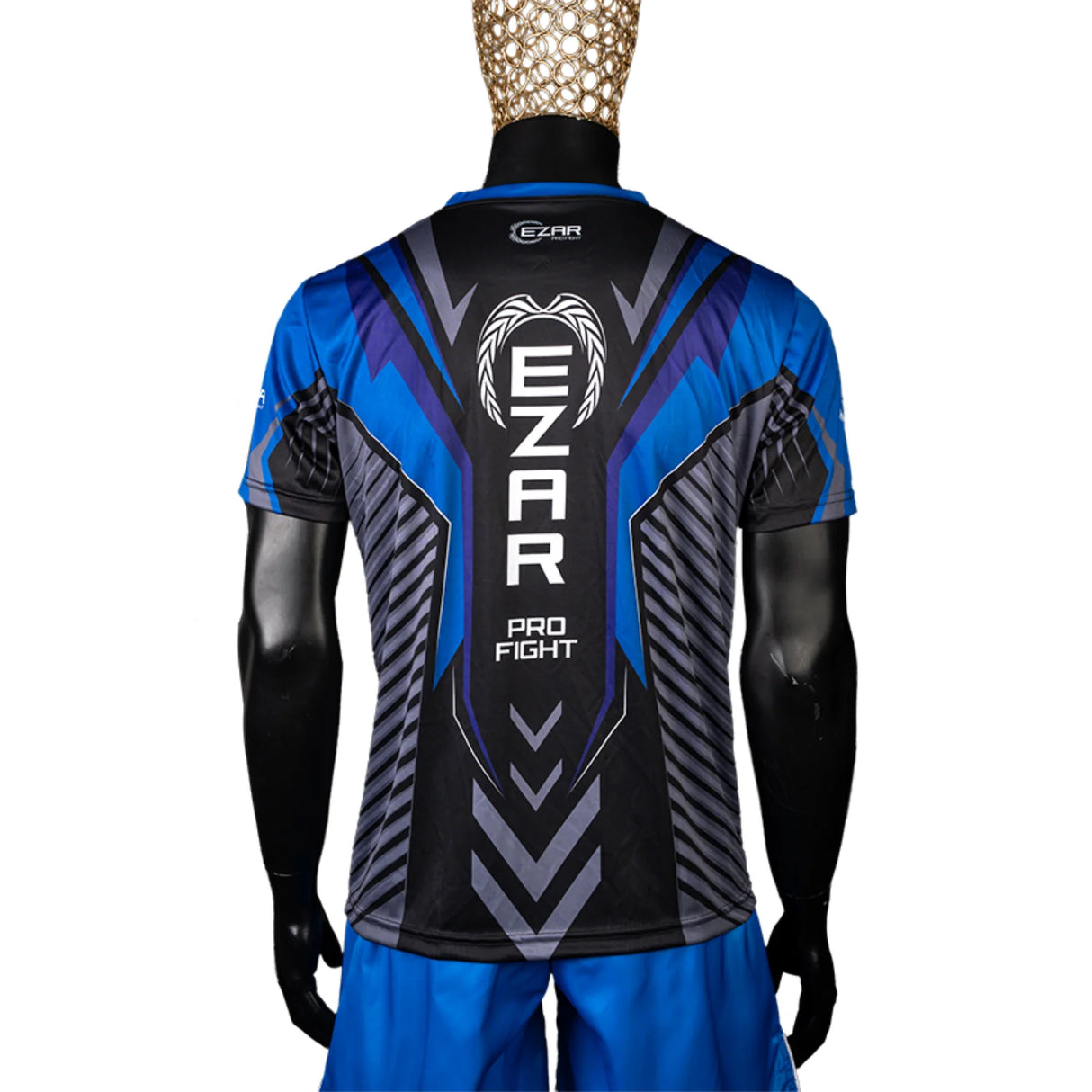 Tricou antrenament box și kickboxing, Cezar PRO Fight, albastru, TRIBK-A 3