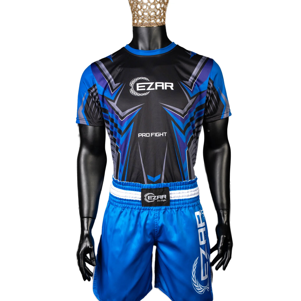 Tricou antrenament box și kickboxing, Cezar PRO Fight, albastru, TRIBK-A 4