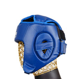Cască Kickbox pentru competiție, piele ecologică, albastră, CKICKC-B 3