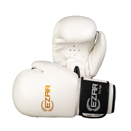 Mănuși de box Eco Basic, piele ecologică, ușoare, albe, BOXEB-W 1