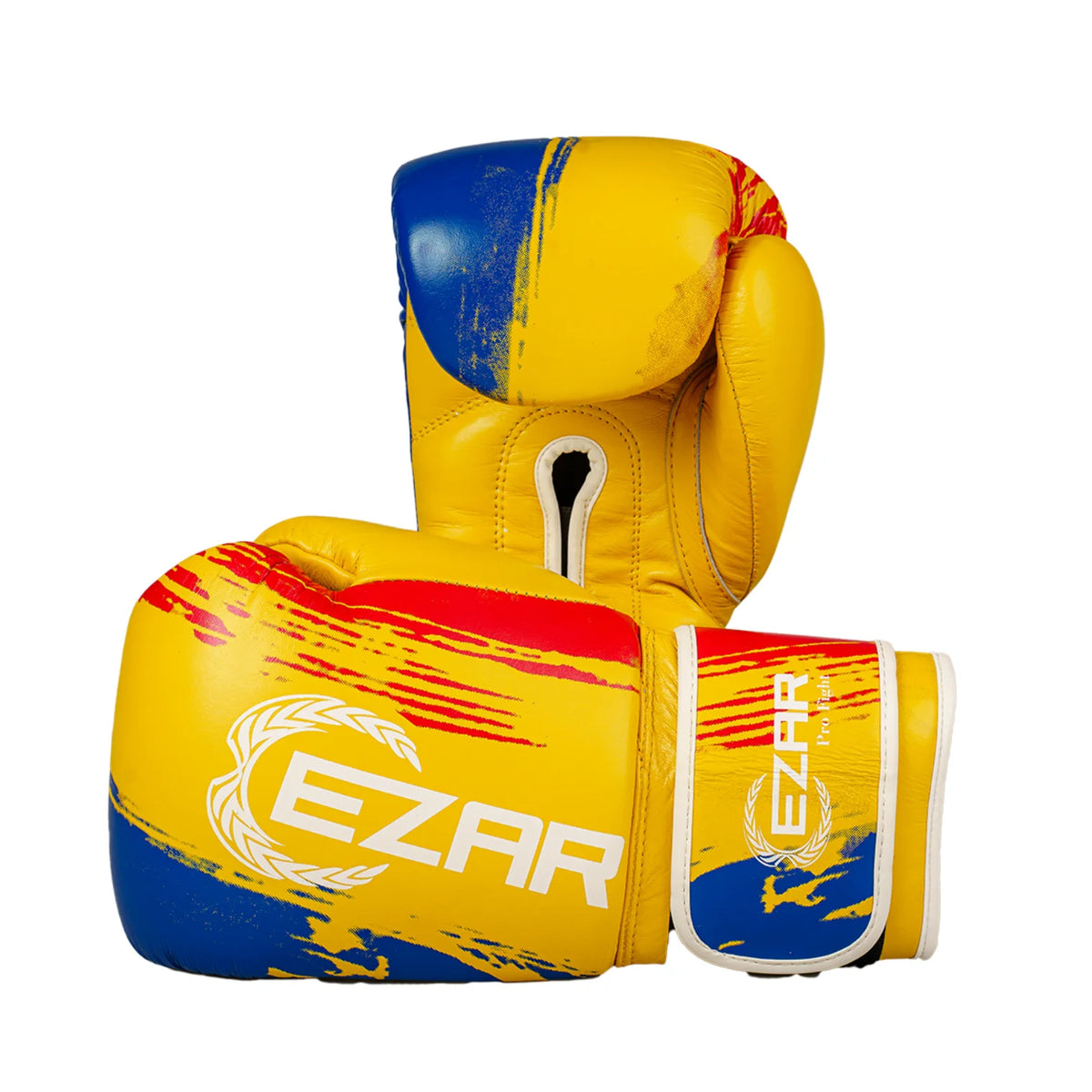 Mănuși de box Love România, piele naturală, cu scai – Cezar PRO Fight
