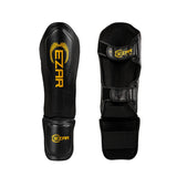 Tibiere protecție Basic, piele naturală, negre, TBB 1