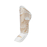 Tibiere protecție Eco Basic Dragon, piele ecologică, albe, TBEBD-W 2