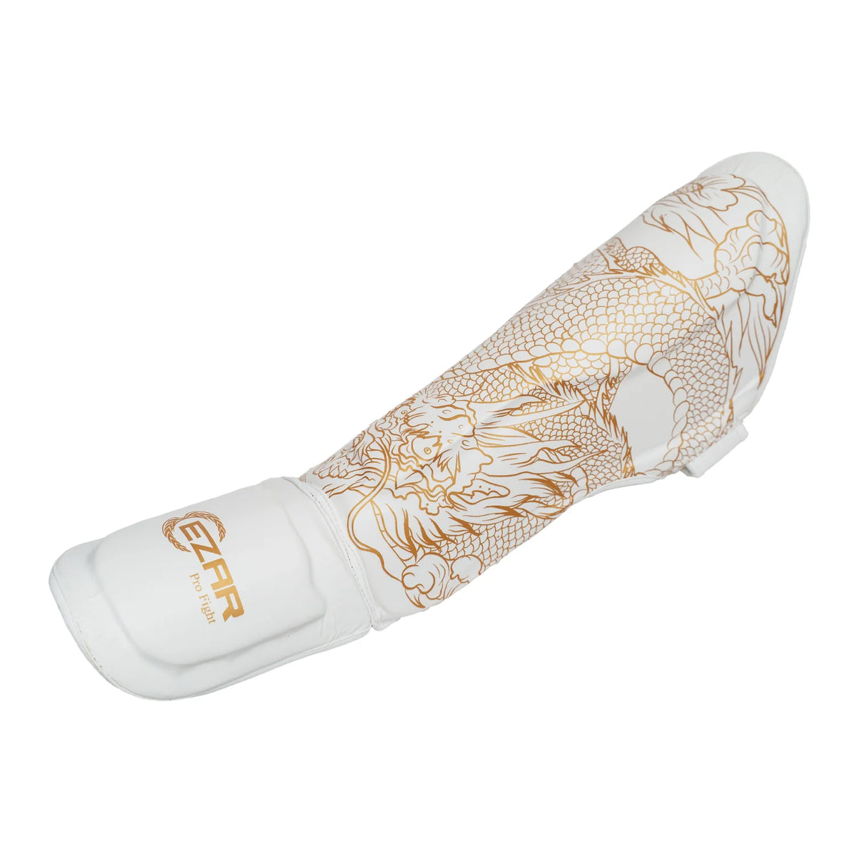 Tibiere protecție Eco Basic Dragon, piele ecologică, albe, TBEBD-W 3