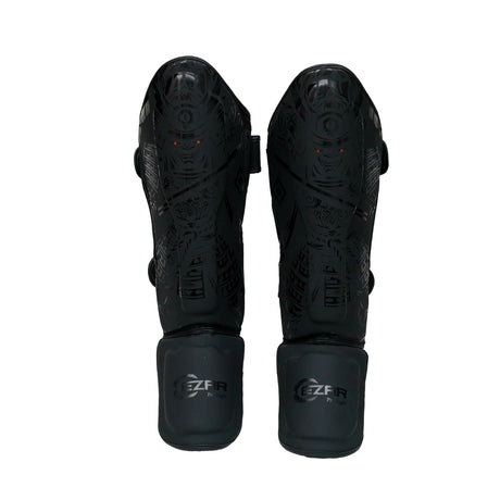 Tibiere protecție Eco Basic Samurai, piele ecologică, negre, TBEBS-B 1