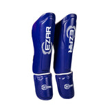 Tibiere protecție Eco Basic, piele ecologică, albastre, TBEB-BL 1